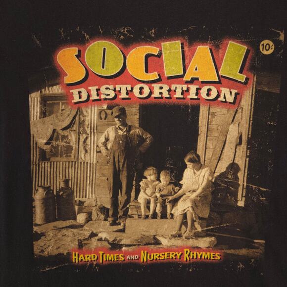 Social Distortion Hard Times and Nursery Rhymes Band Shirt Mens Size L Black - Picture 4 of 9